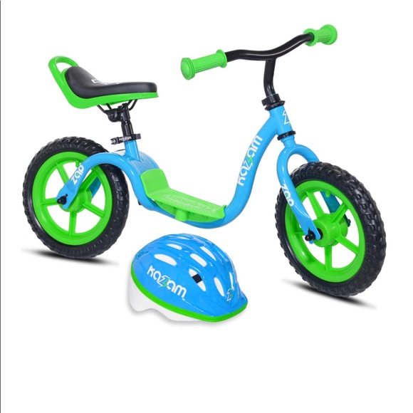 🚨KaZAM 12" Child's Balance Bike and Helmet, Green/Blue🚨 - Picture 1 of 12